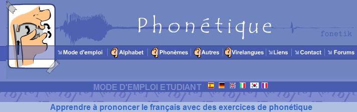 Site Phonétique du français