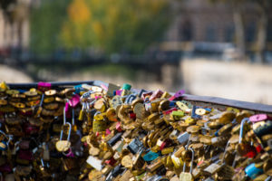 Cadenas Paris, love locks